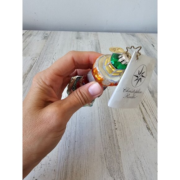 Vintage radko seaside delivery lighthouse sleigh reindeer ornament glass Xmas tr - Picture 7 of 7